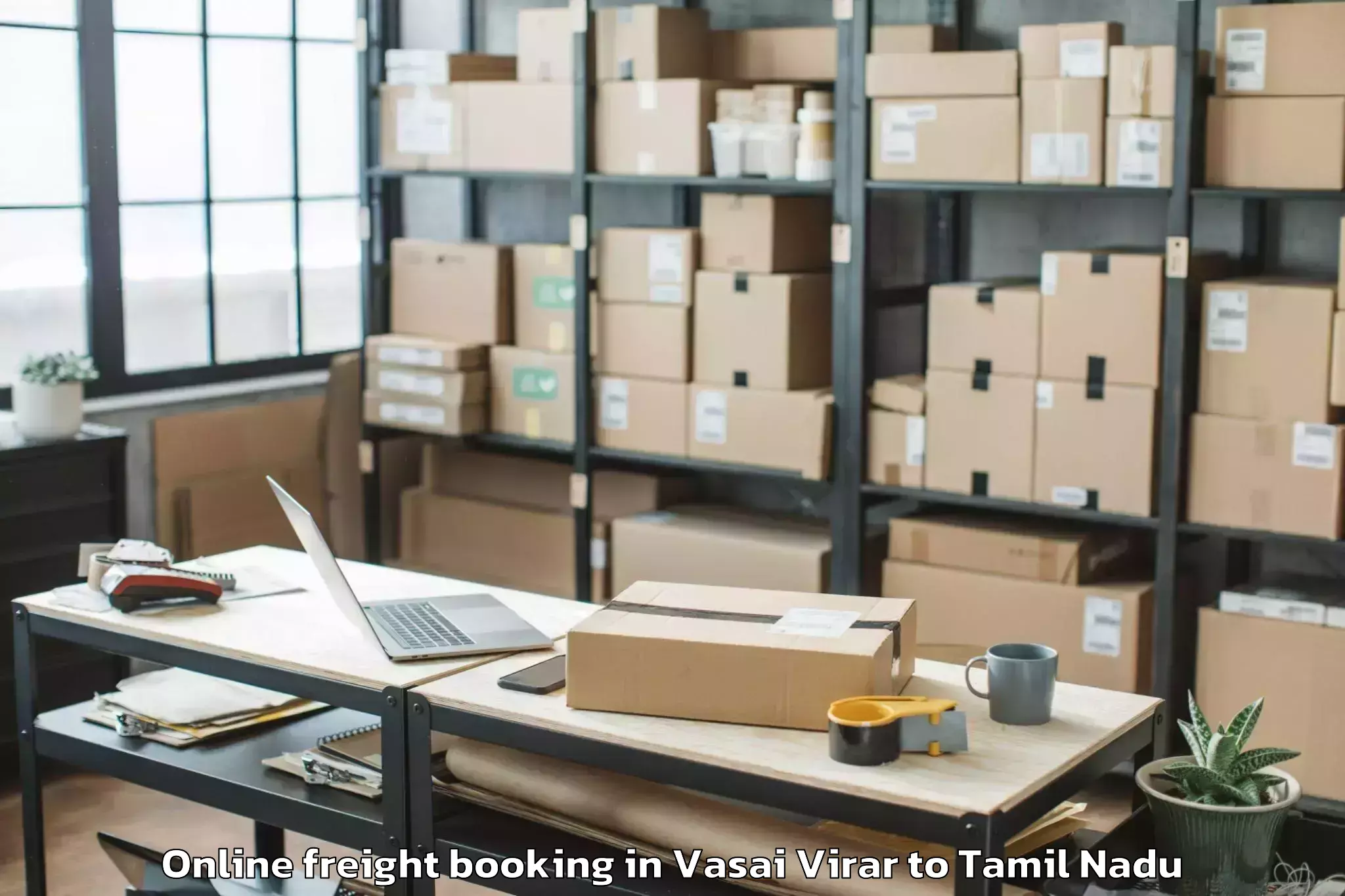 Professional Vasai Virar to Tiruvarur Online Freight Booking